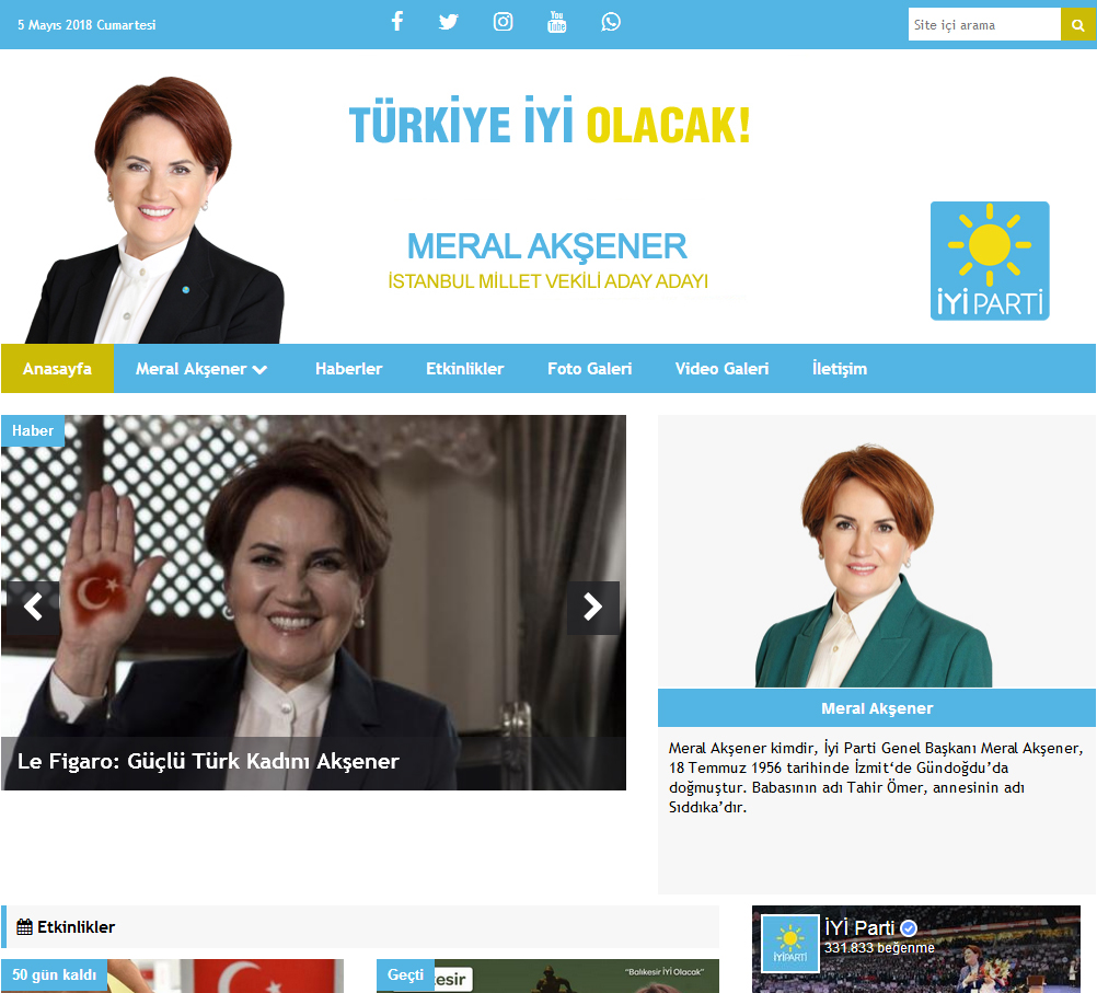 yi Parti Milletvekili Ve Belediye Bakan Tantm Aday Sitesi